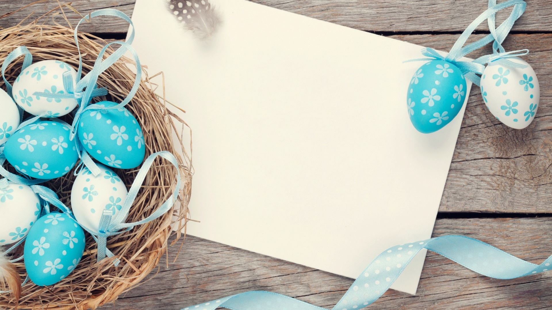 Easter Eggs With Ribbon Wallpaper