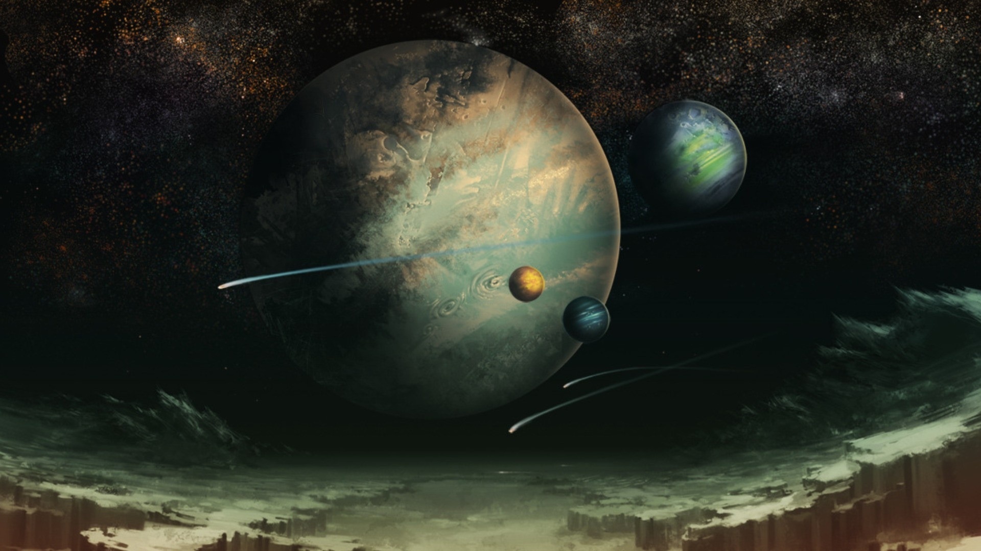 Alien Planet Art wallpaper for computer