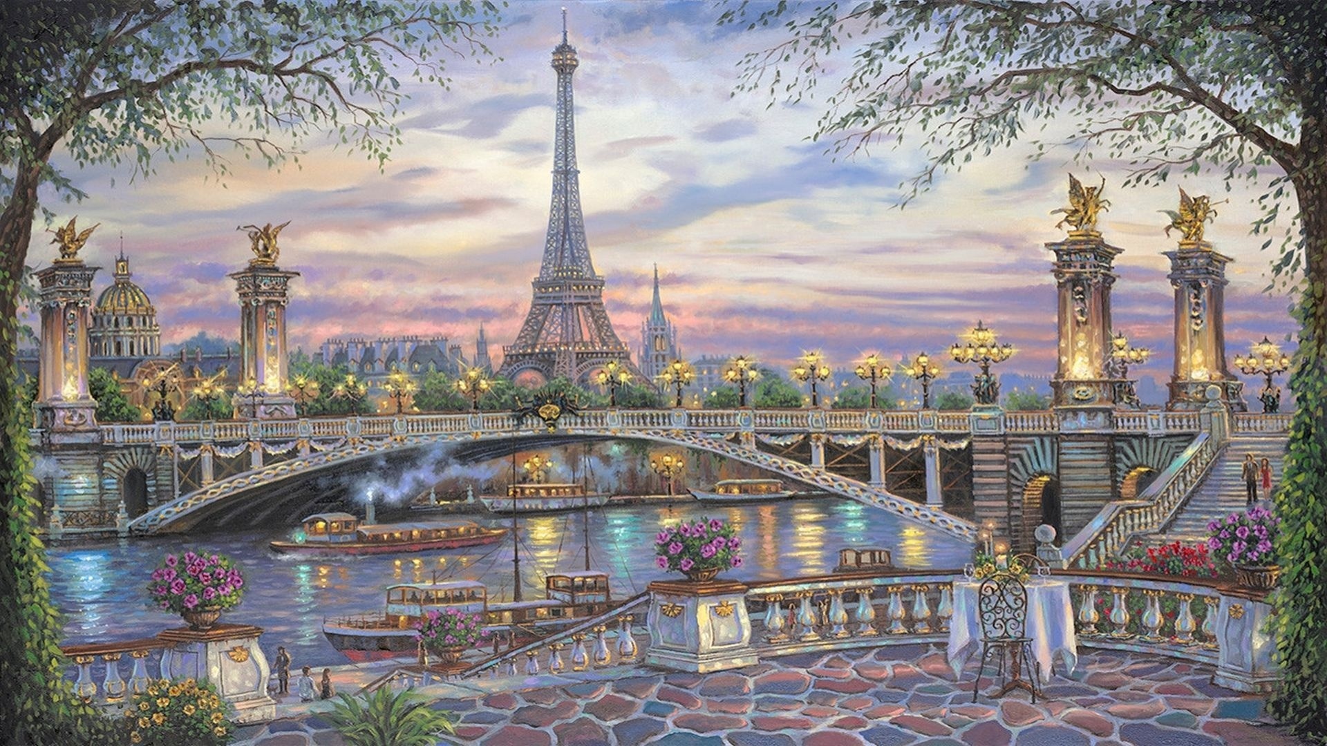 Eiffel Tower Art Wallpaper