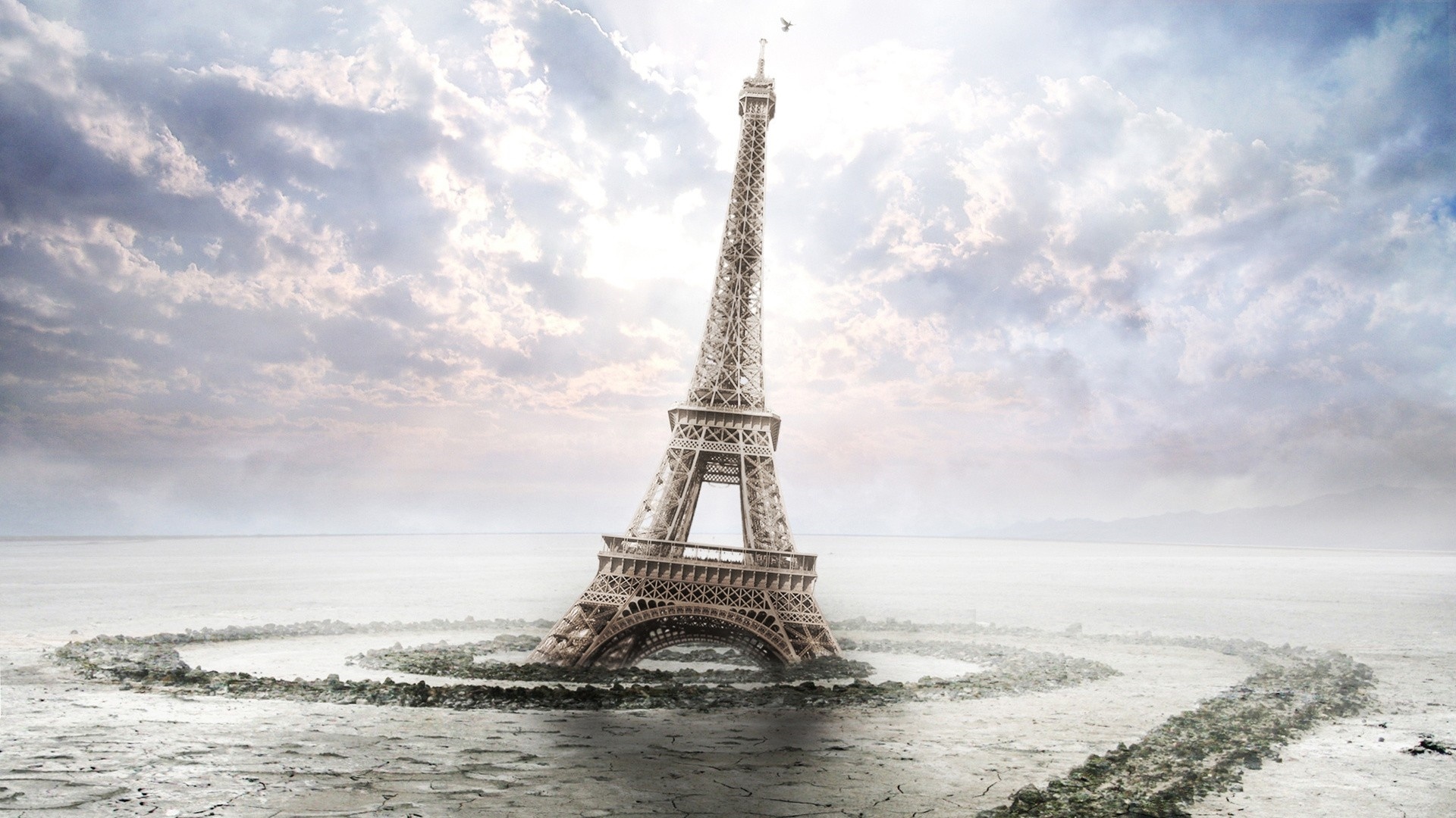 Eiffel Tower Art Desktop Wallpaper