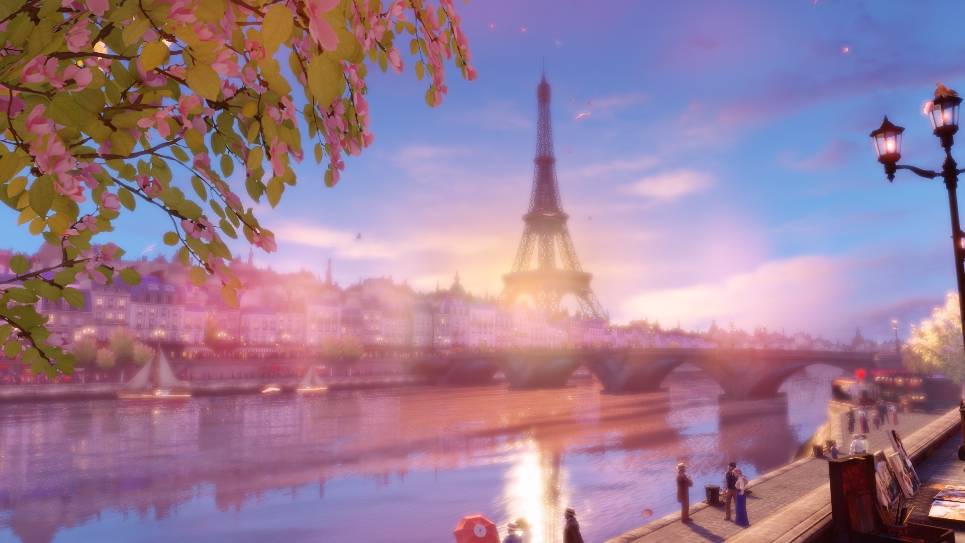 Eiffel Tower Art Background