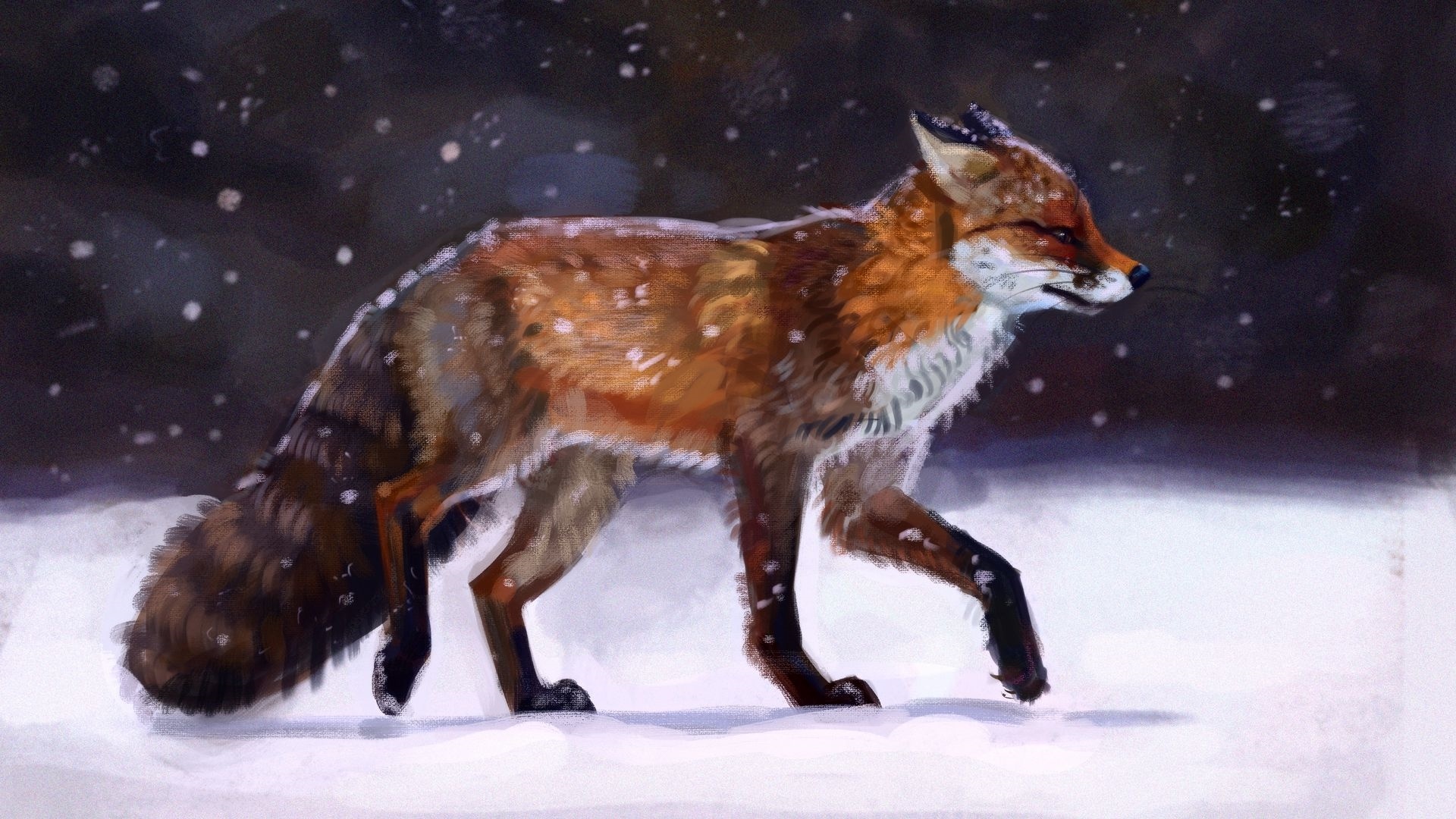 Fox Art Background