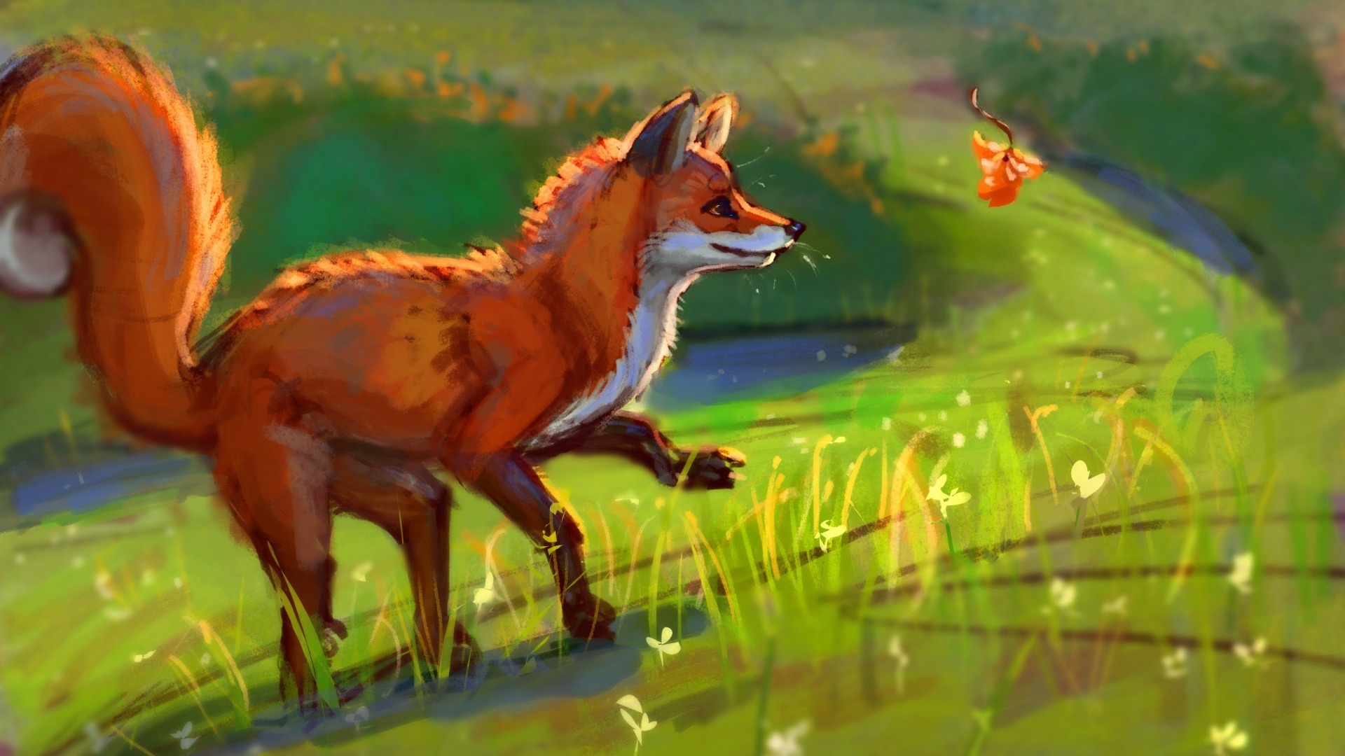 Fox Art Wallpaper theme
