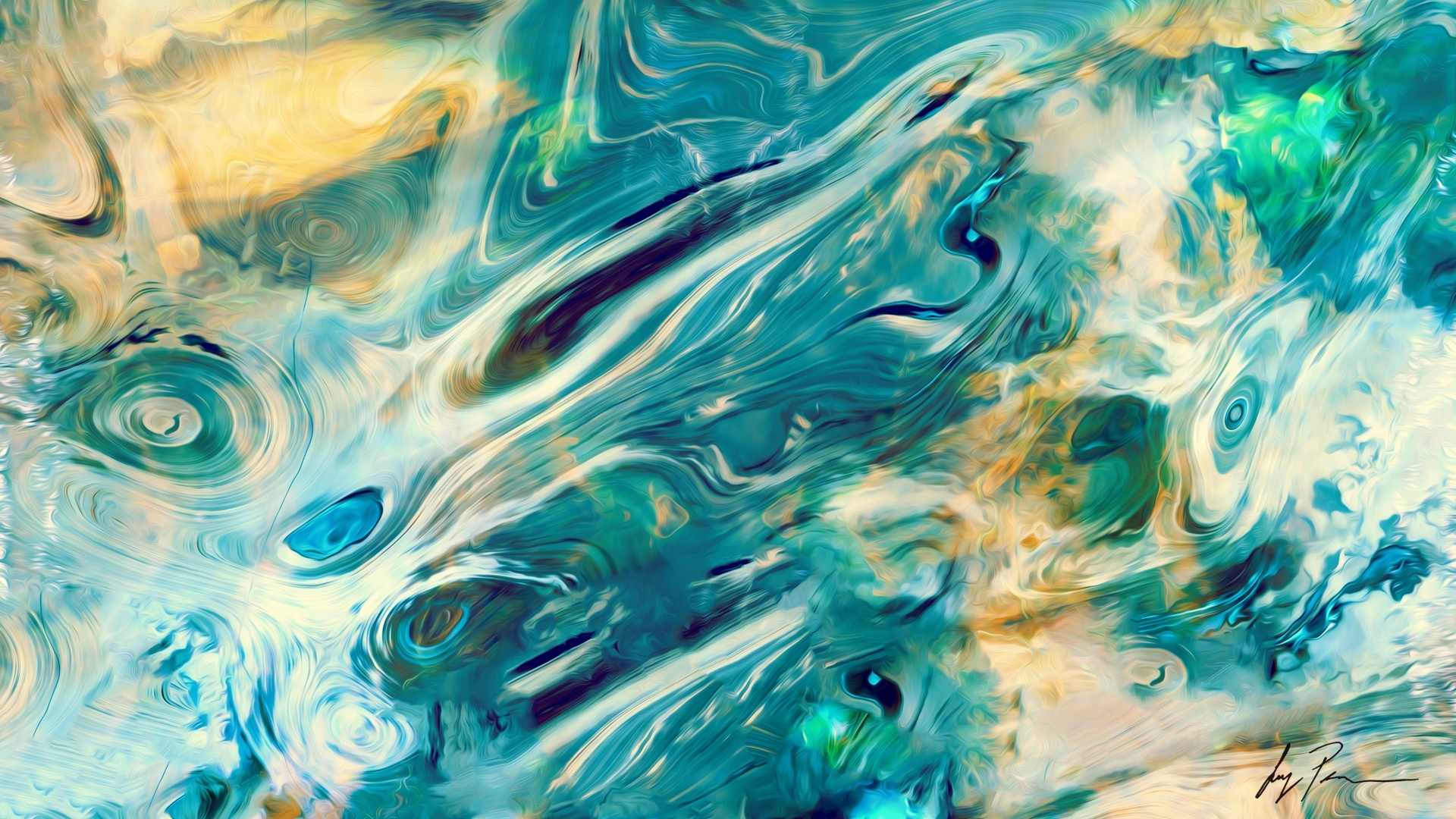 Paint In Water Background