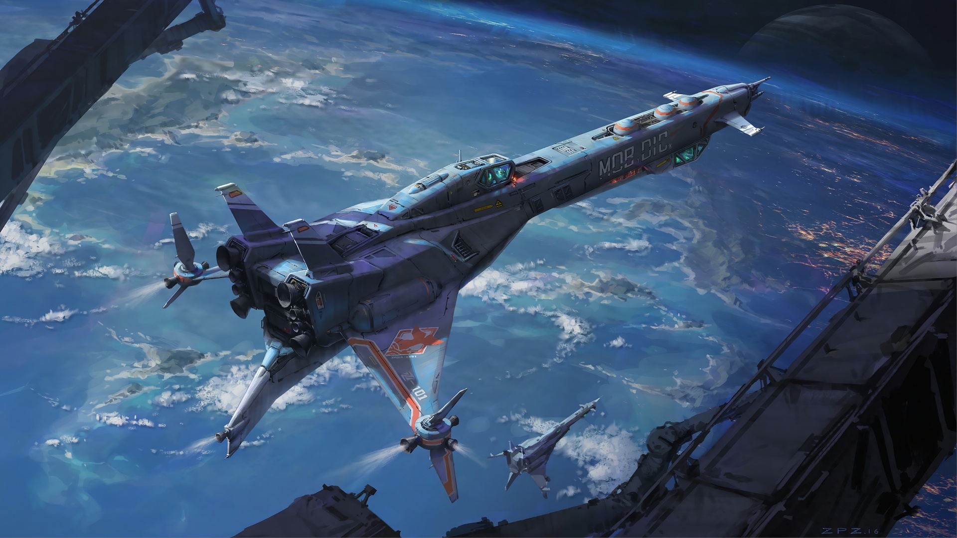 Spaceships Art Wallpaper