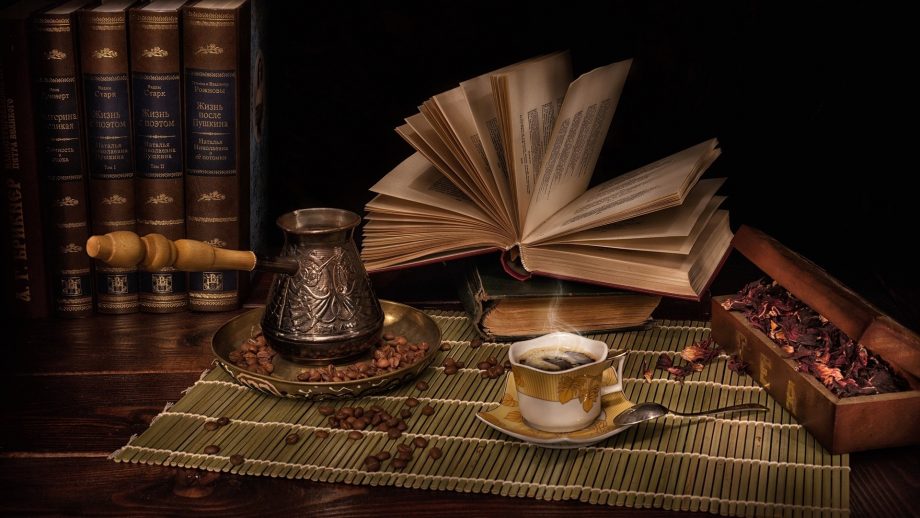 Books Coffee Desktop Wallpaper