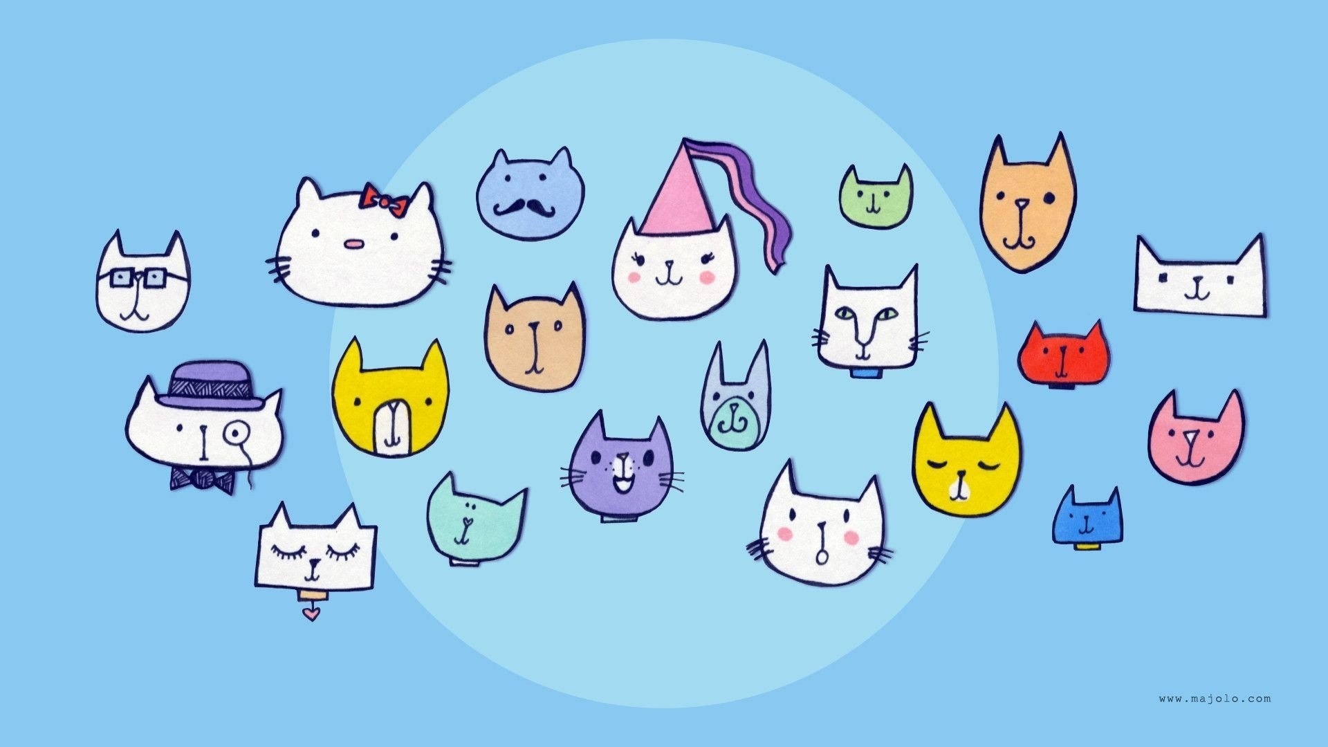 Drawn Cats Wallpaper theme