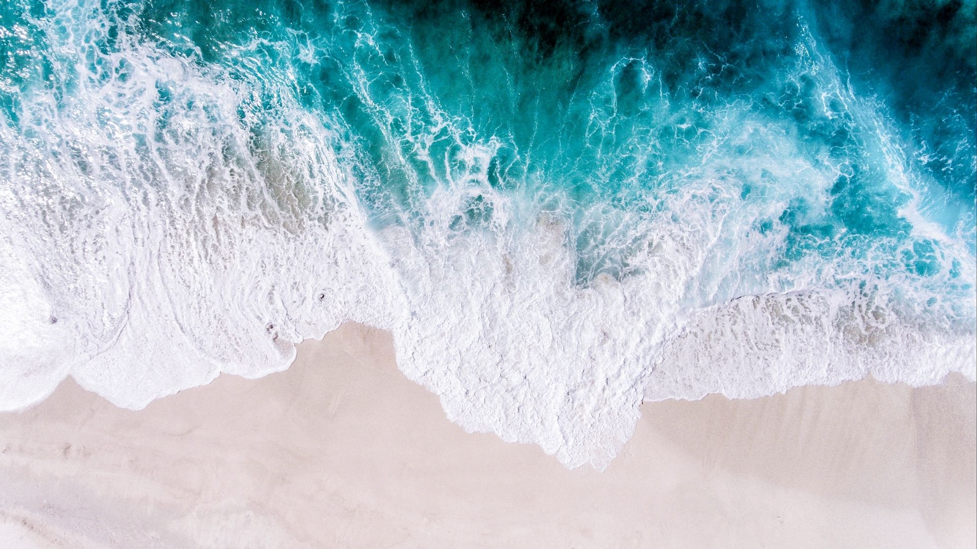 Sea ​​and Sand From Above 1080p wallpaper