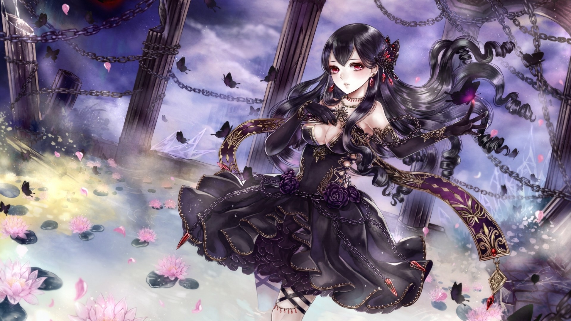 Anime Gothic Girl background picture