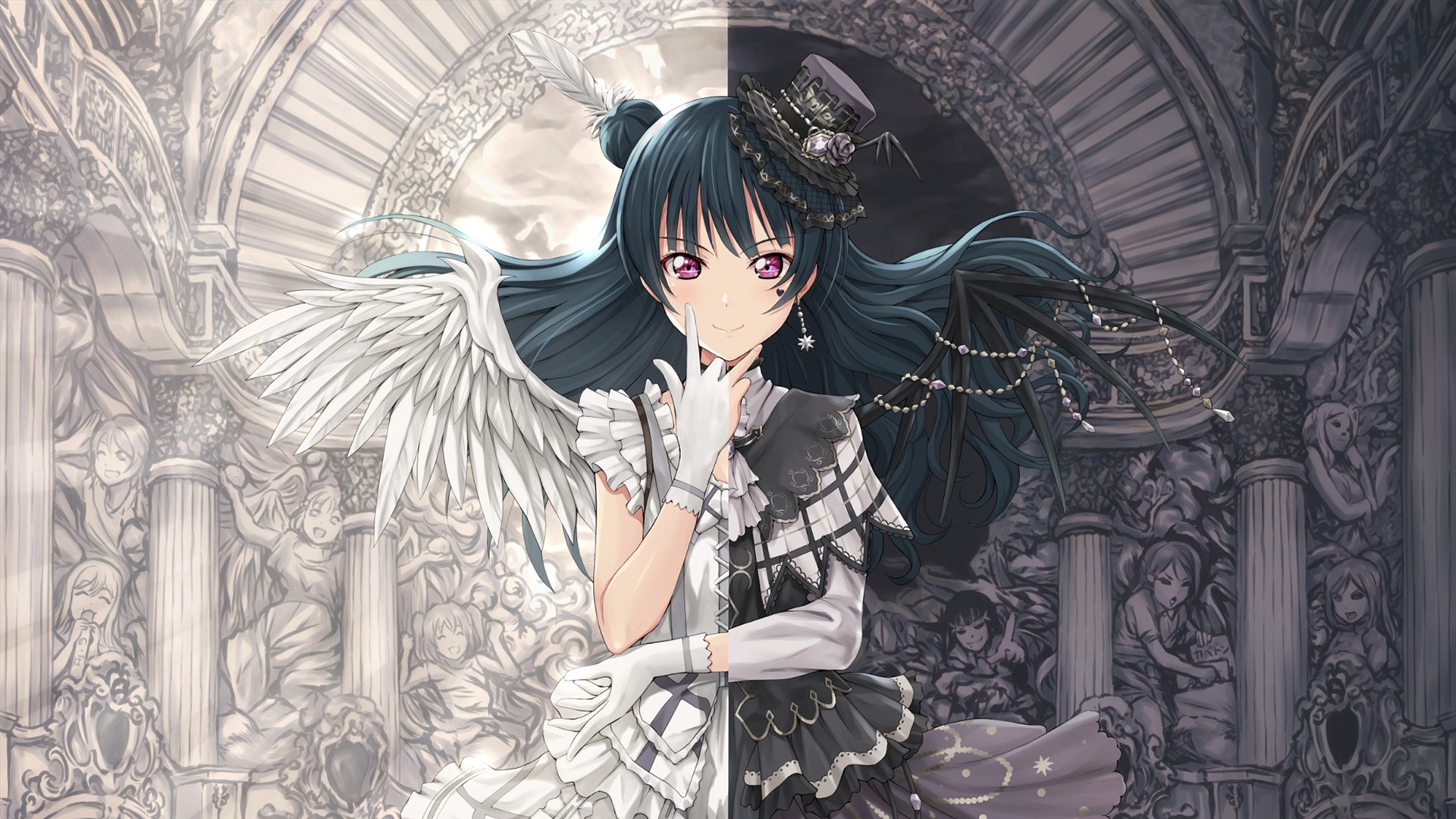 Anime Gothic Girl 1080p wallpaper