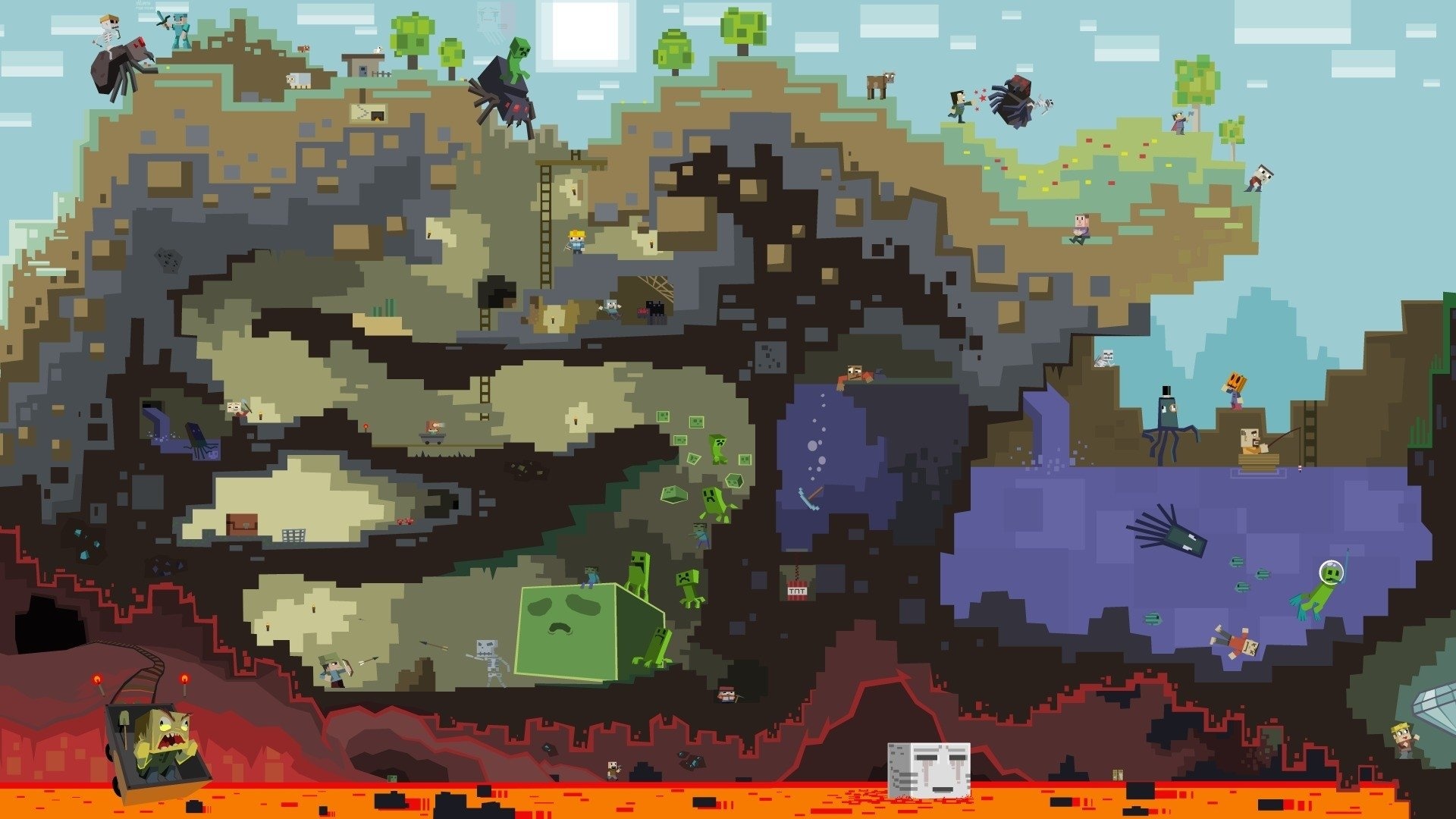 Minecraft computer background