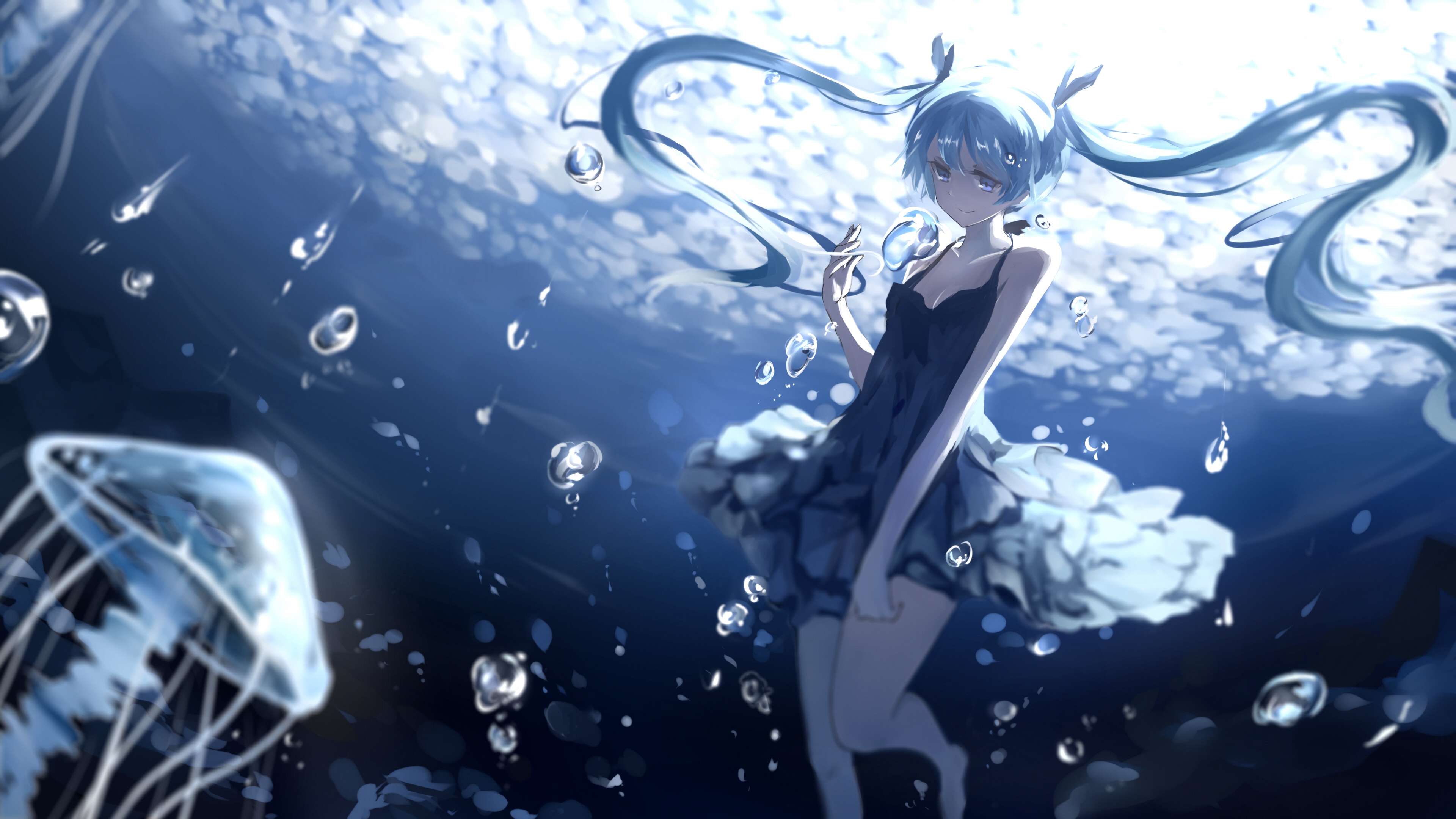 Anime Girl And Water background picture