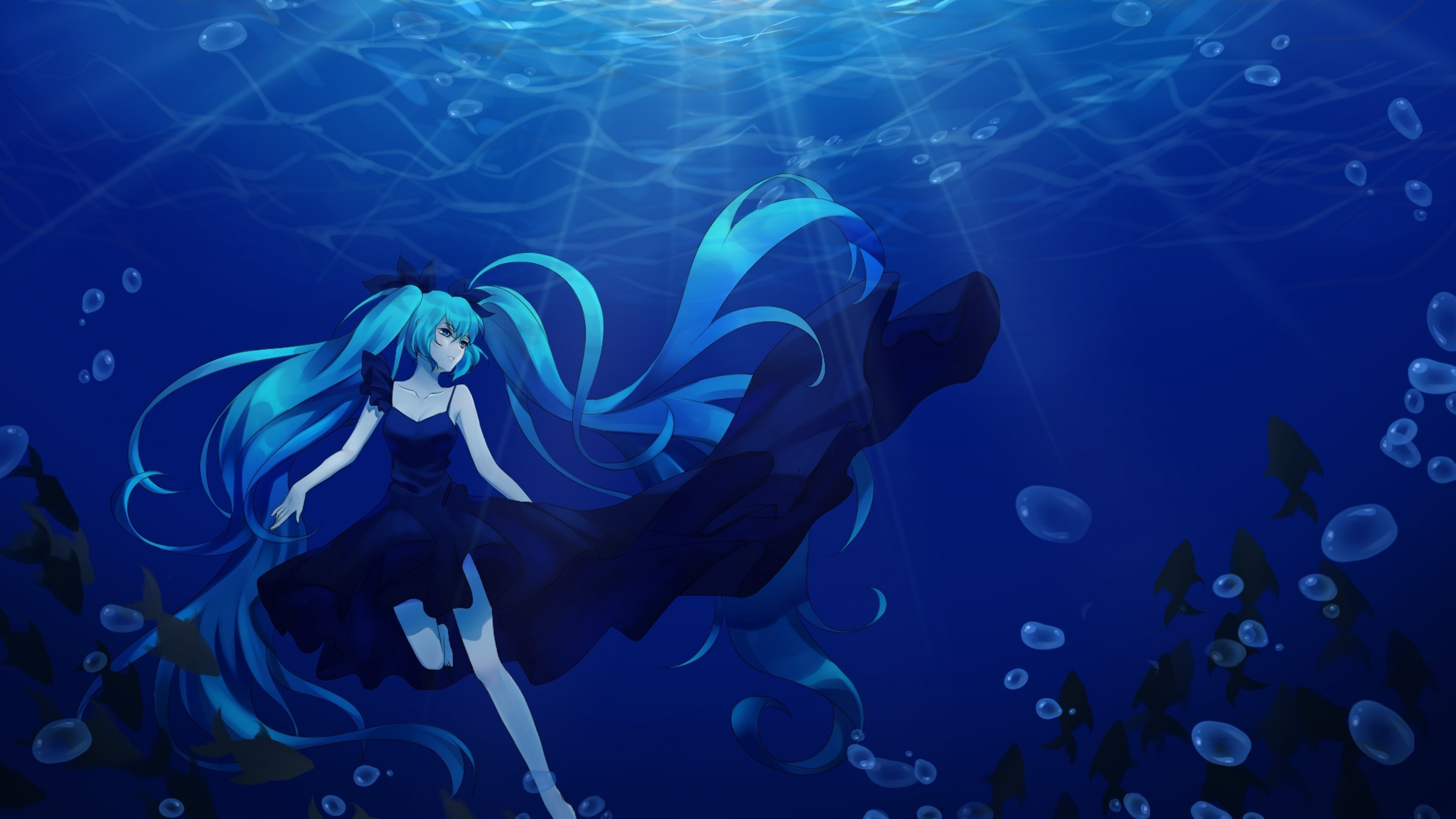 Anime Girl And Water windows background