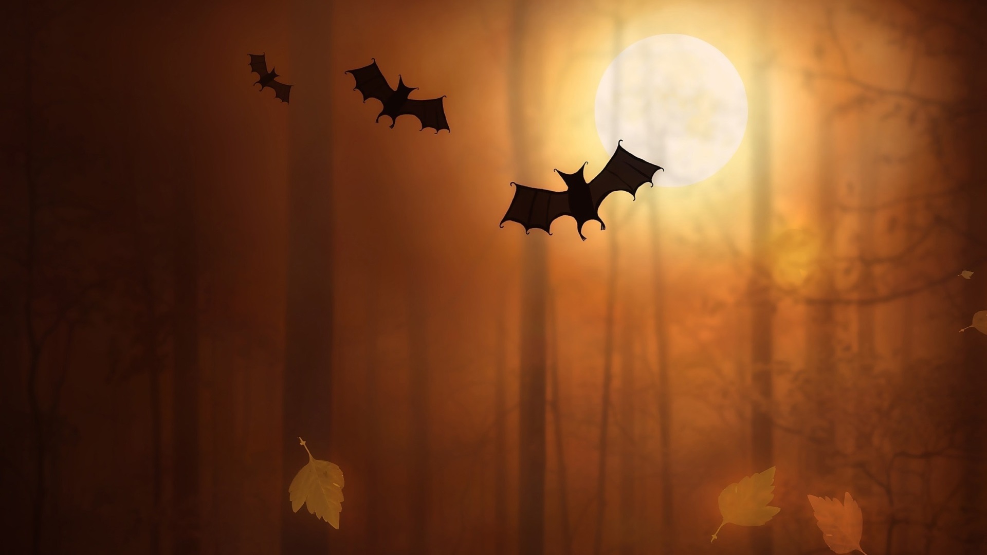 Halloween Bats laptop wallpaper