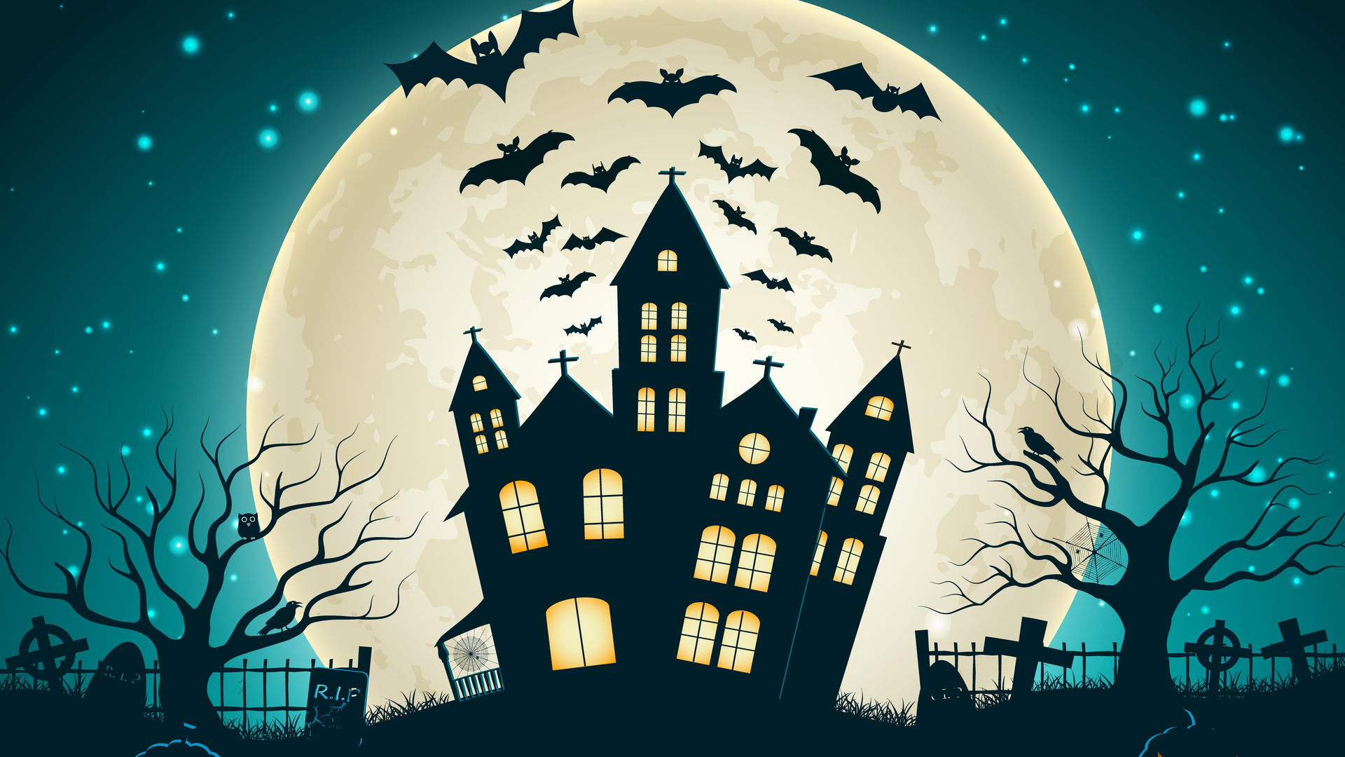 Halloween Bats desktop wallpaper free download