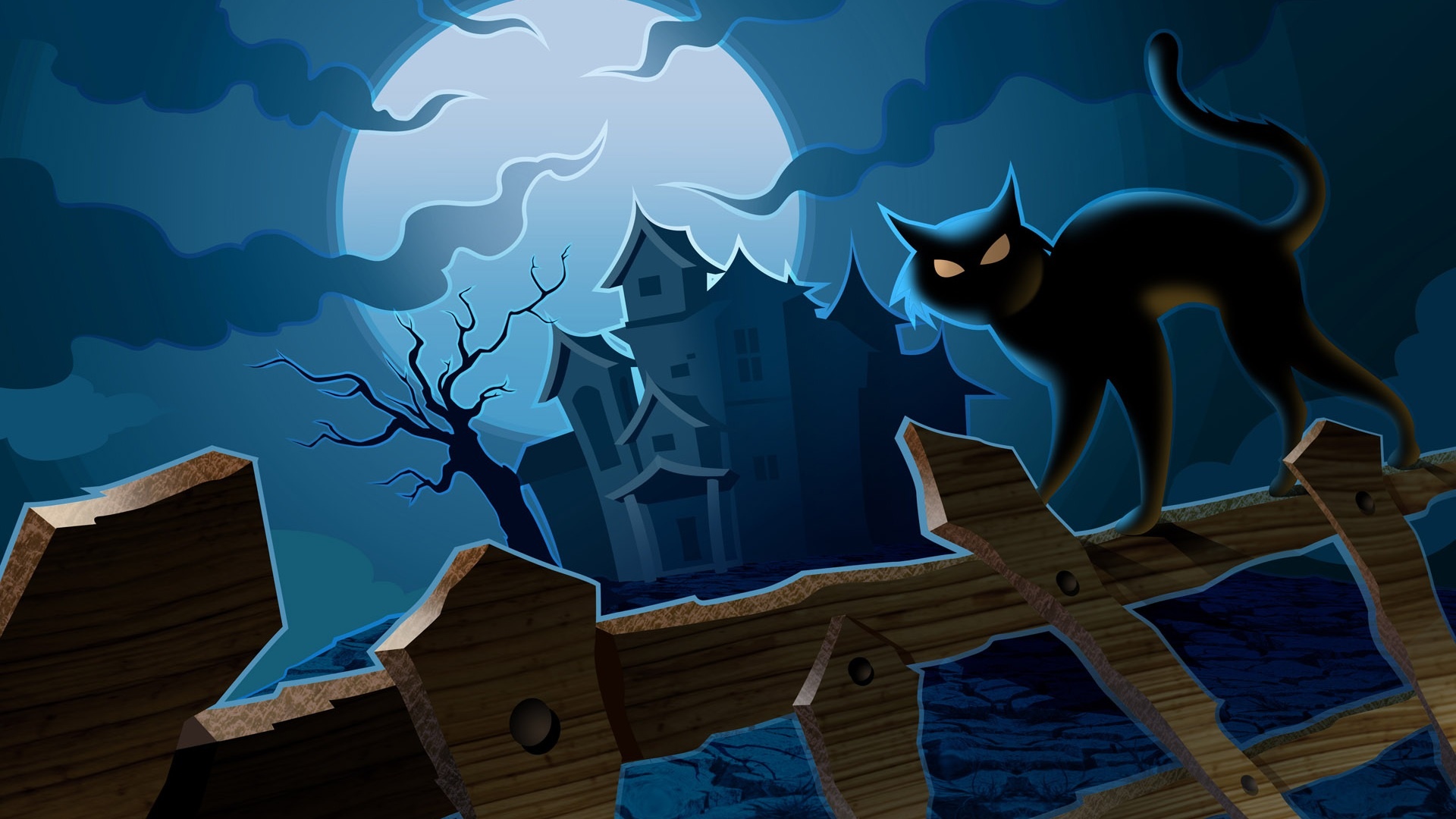 Halloween Cat desktop wallpaper