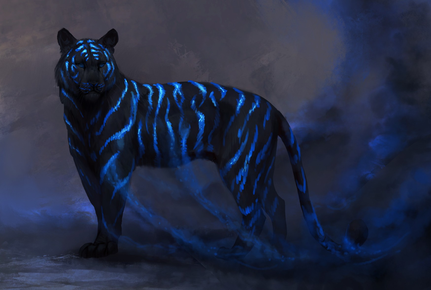 Fantasy Tiger desktop wallpaper