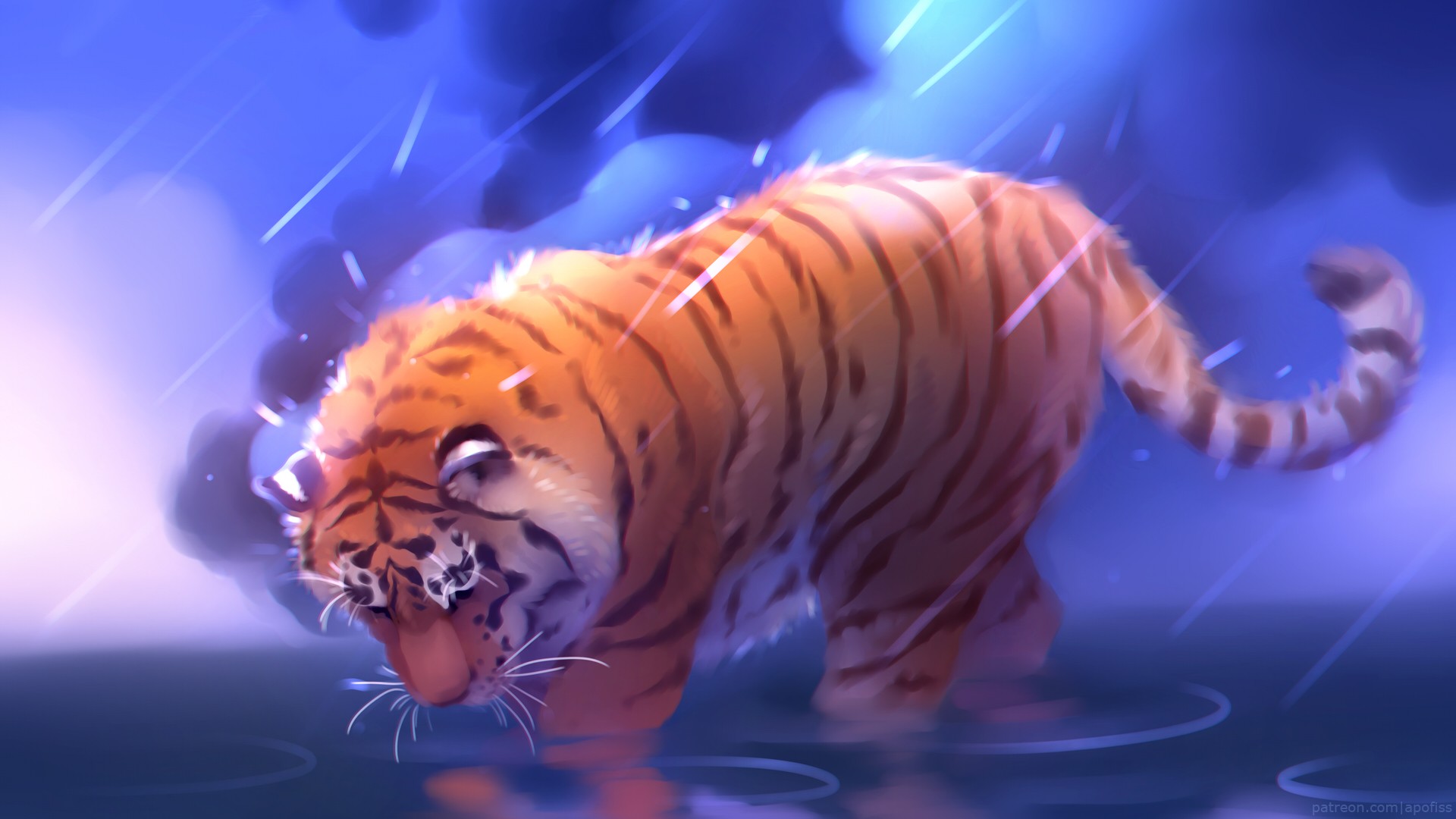 Fantasy Tiger hd background