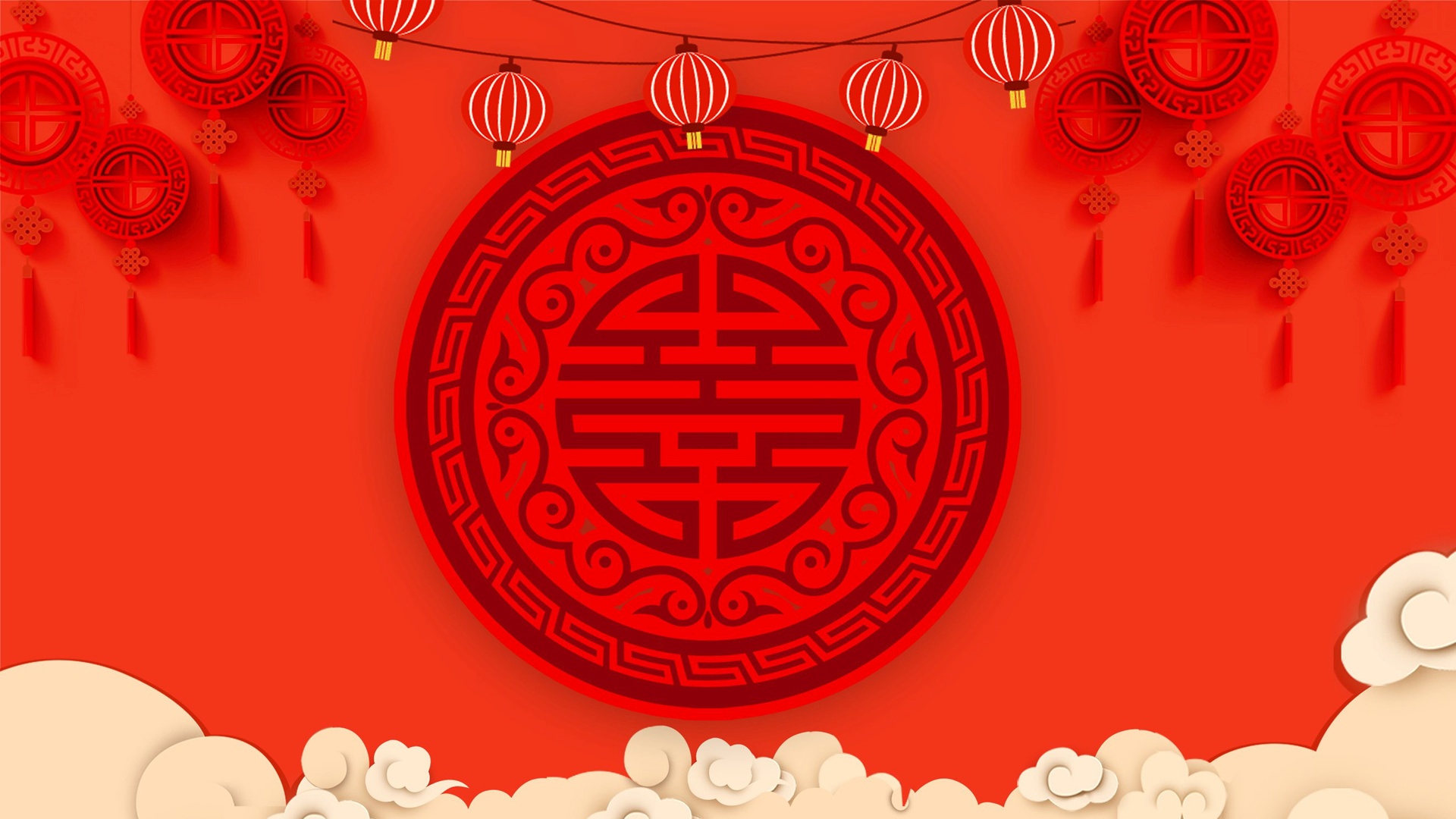Chinese New Year Minimalist 1080p wallpaper