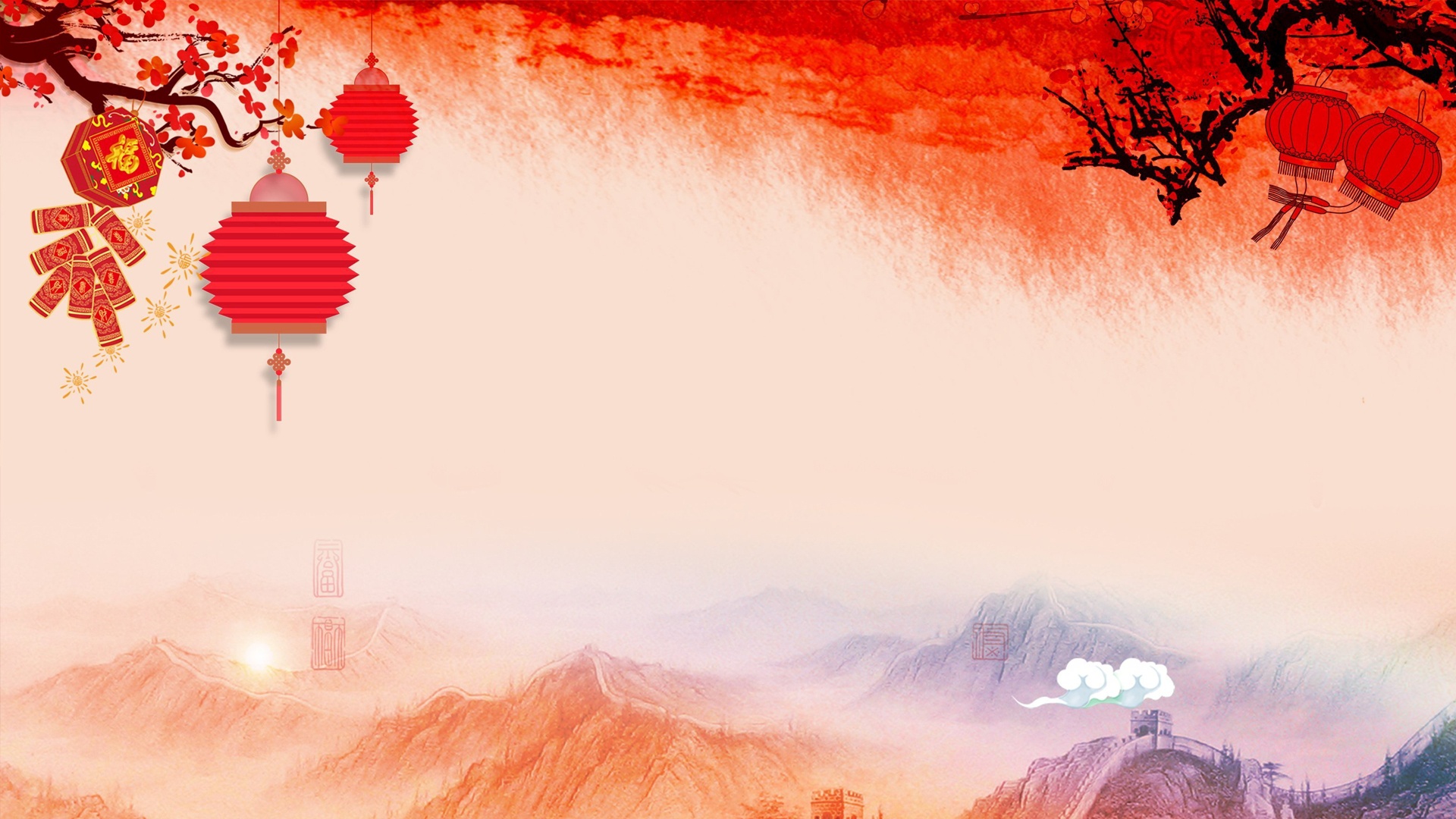 Chinese New Year Minimalist computer background