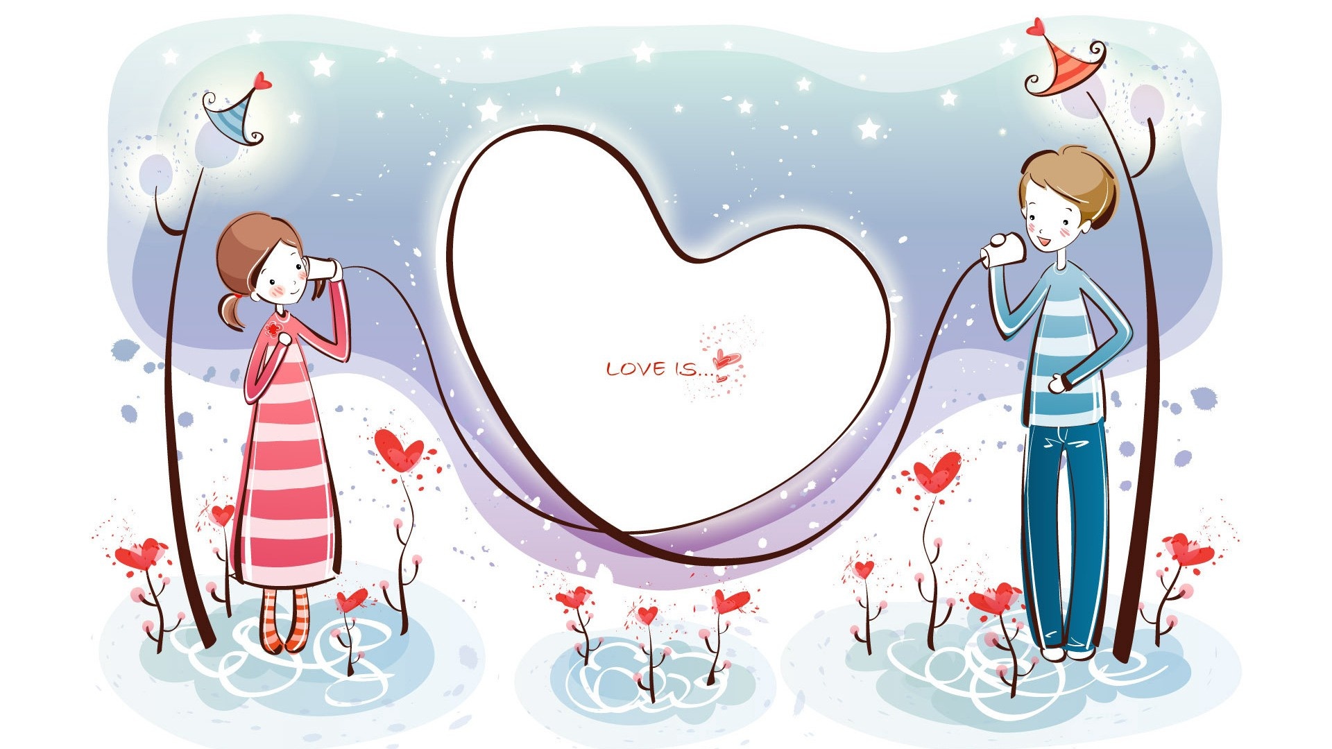 Valentines Day Illustration background wallpaper