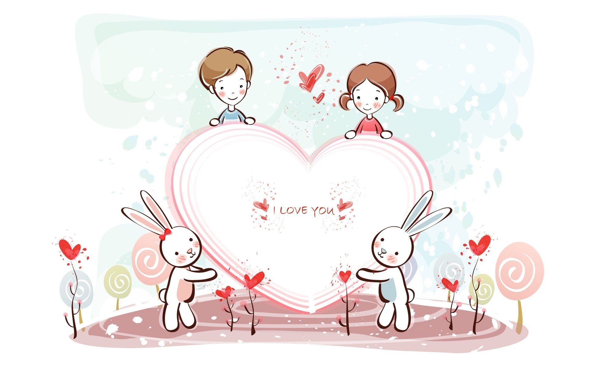 Valentines Day Illustration desktop wallpaper free download