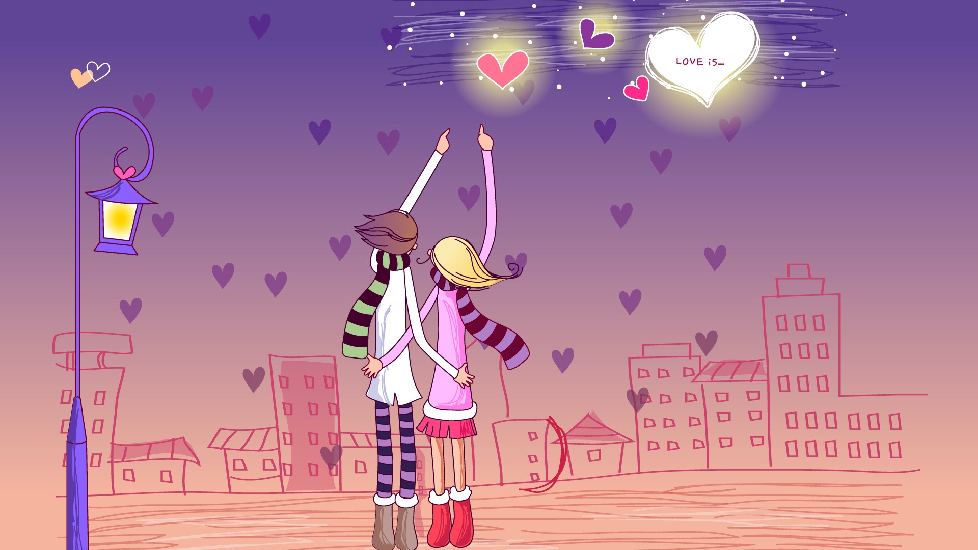 Valentines Day Illustration computer background