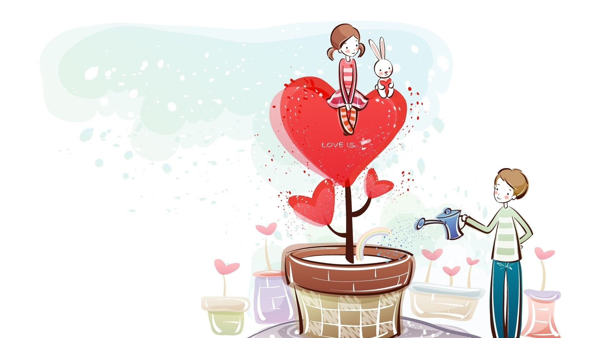 Valentines Day Illustration computer background