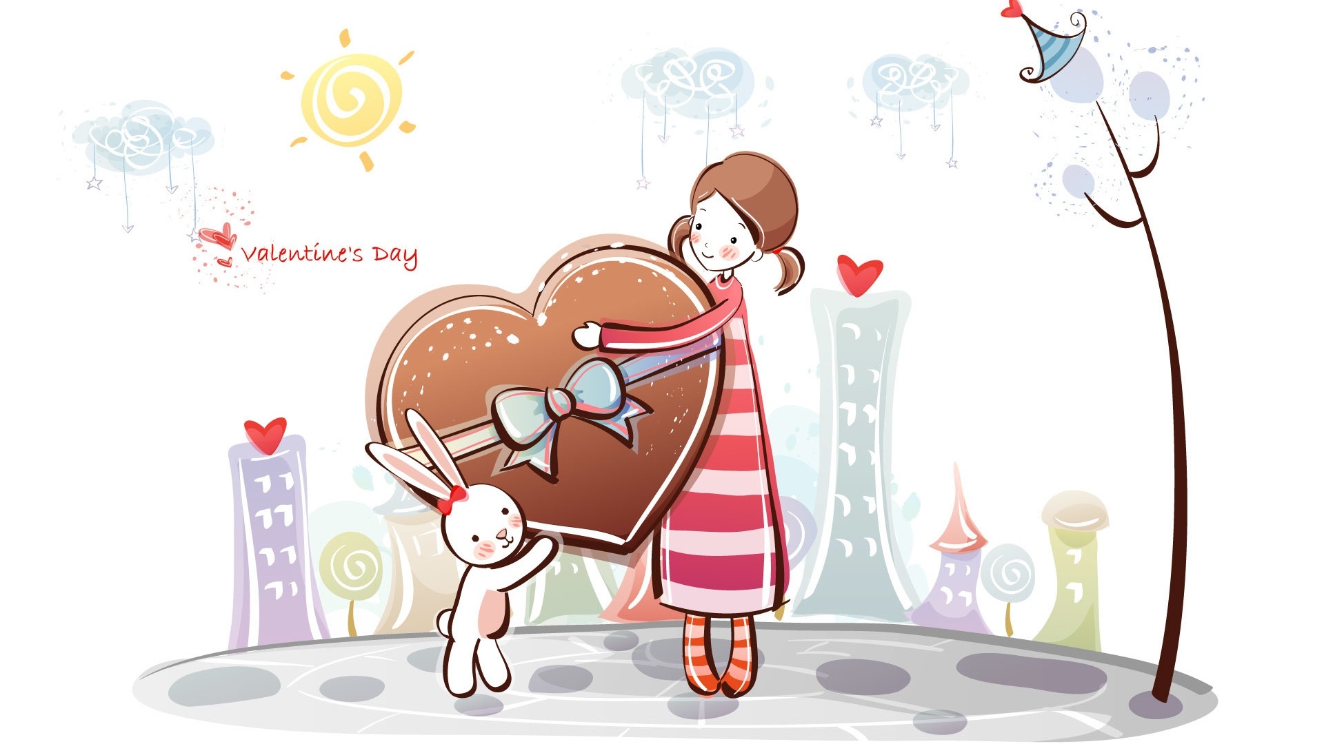 Valentines Day Illustration background picture