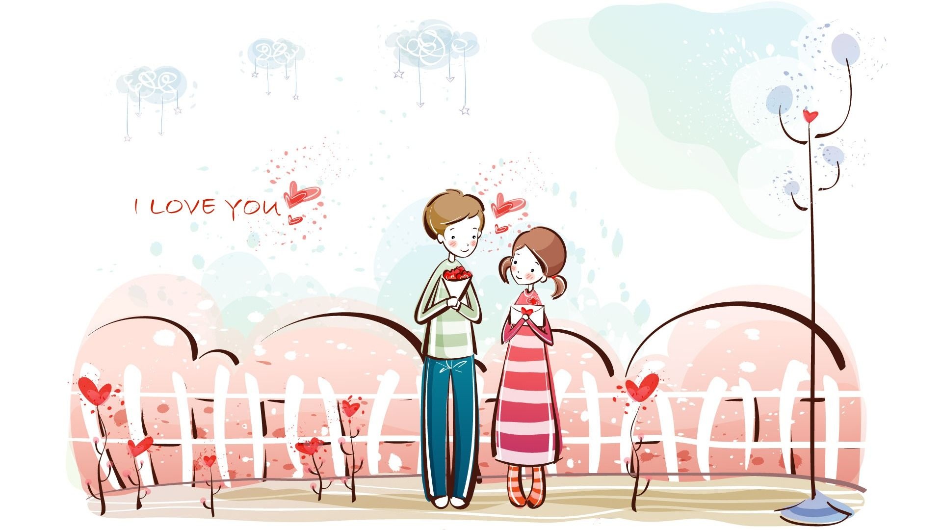 Valentines Day Illustration pc wallpaper
