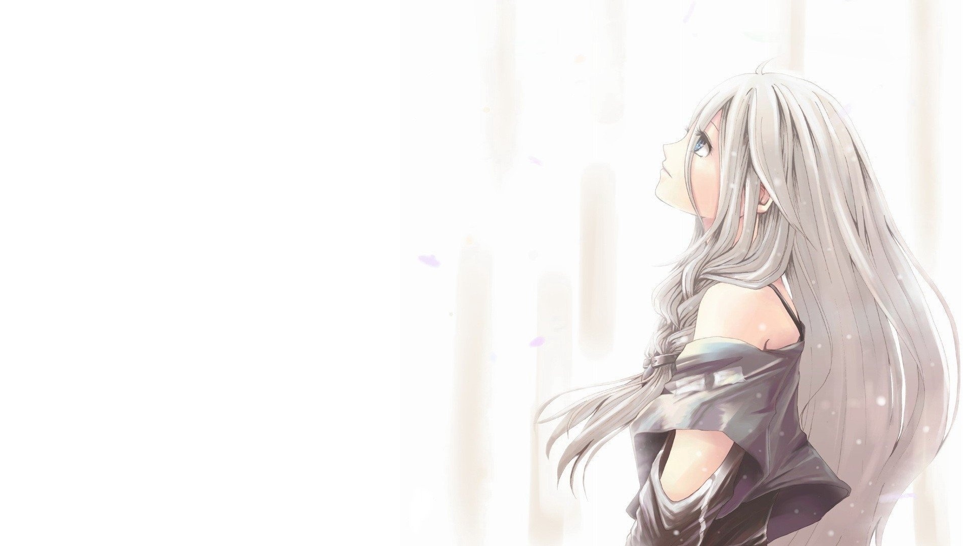 Anime Thoughtful Girl background picture