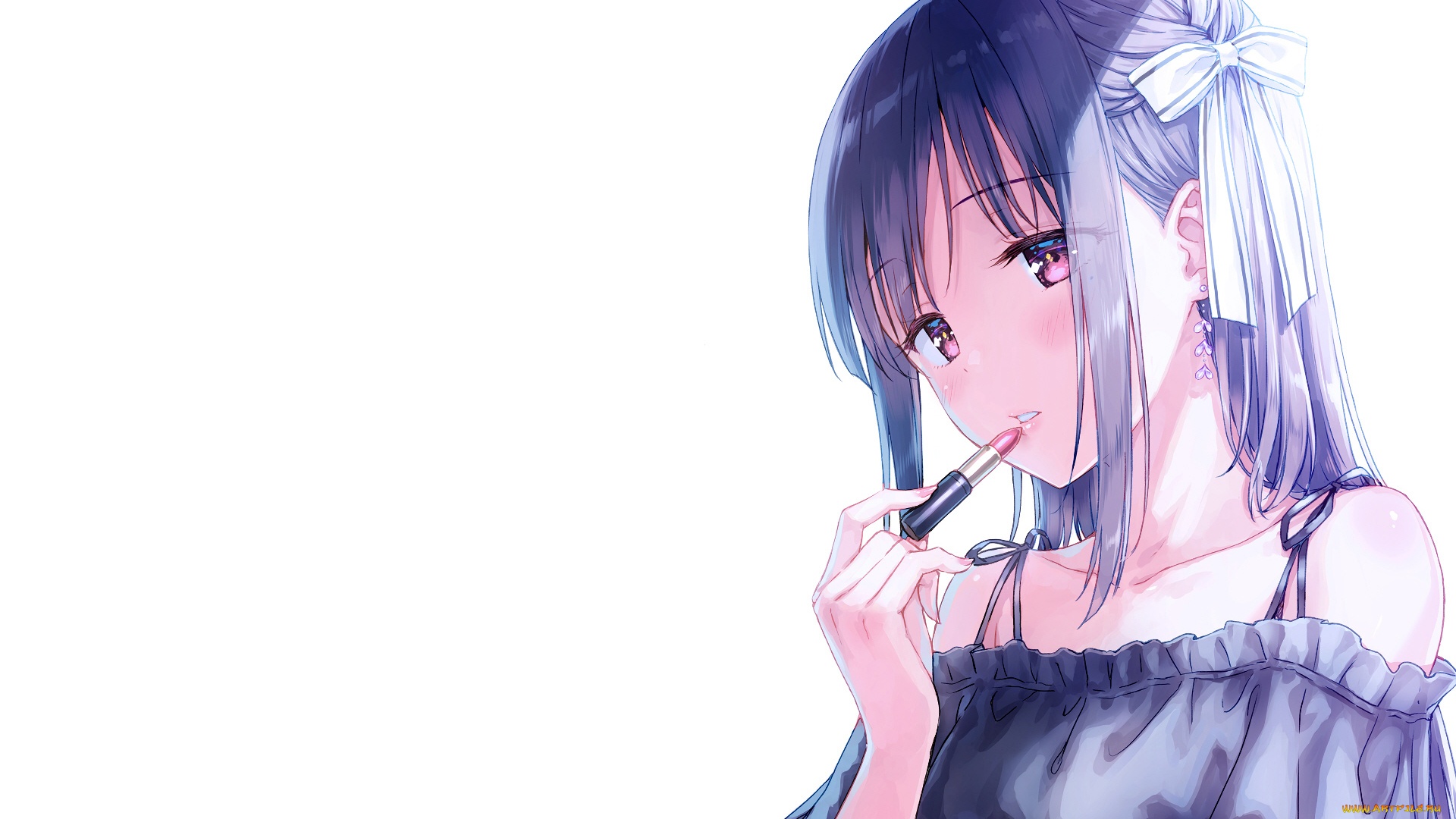 Anime Thoughtful Girl computer background