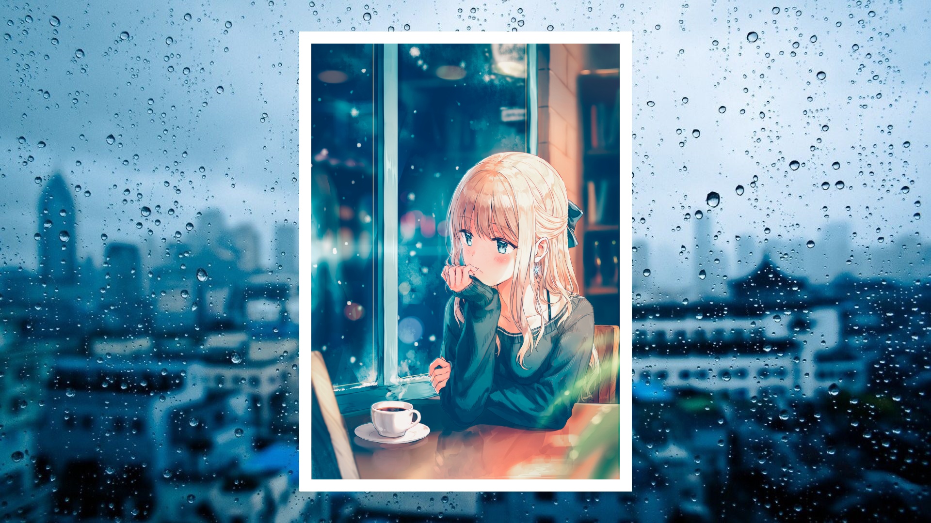 Anime Thoughtful Girl 1080p wallpaper