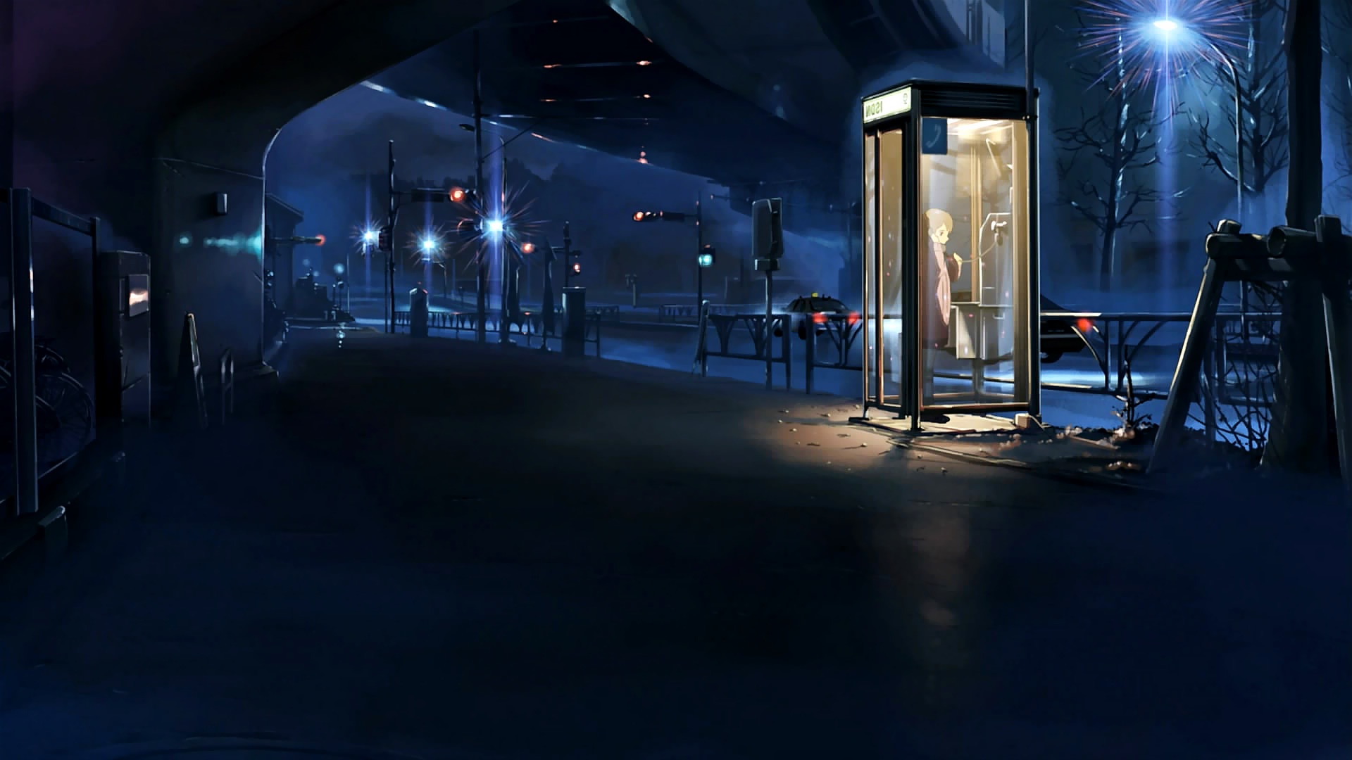 Loneliness Anime City cool background