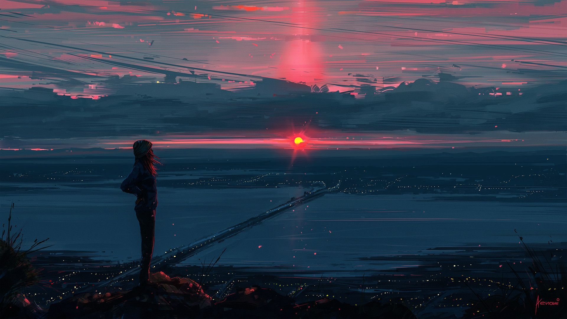 24 Loneliness Anime City Wallpapers - Wallpaperboat