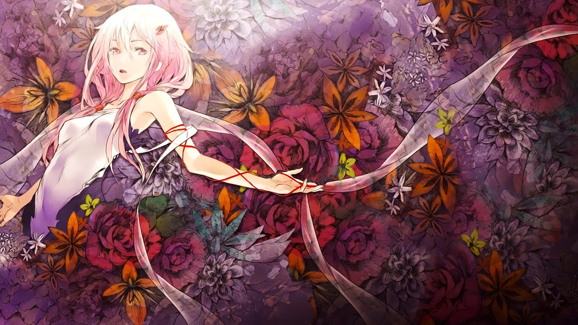 Anime Girl And Flowers best wallpaper