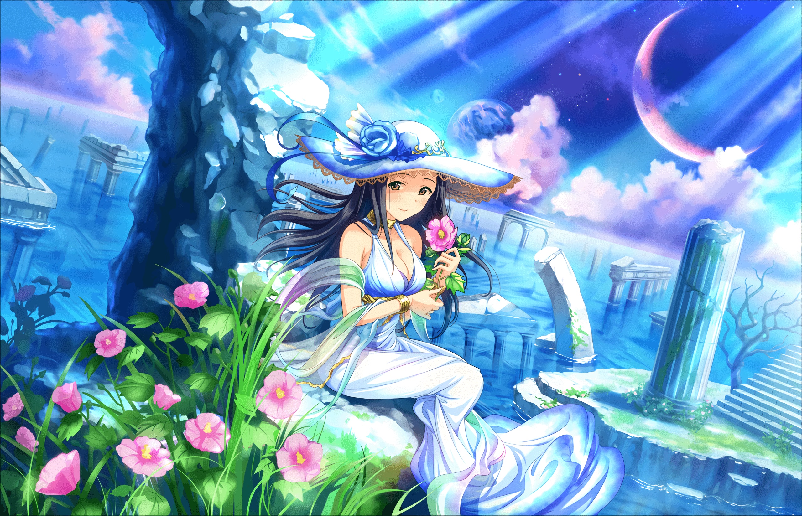 Anime Girl And Flowers best picture