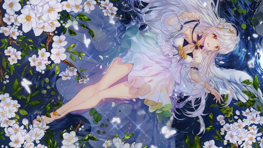 32 Anime Girl and Flowers Wallpapers - Wallpaperboat