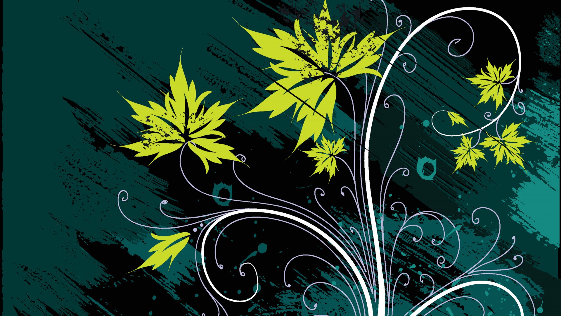 Abstract Leaves desktop background