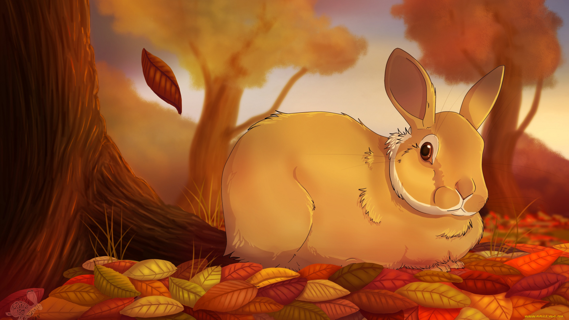 Cartoon Rabbit desktop background