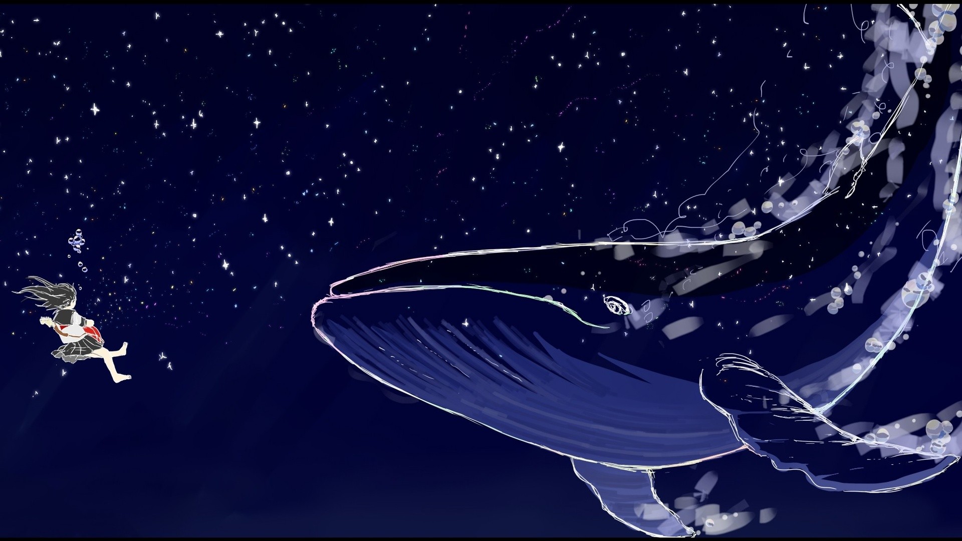 Flying Whale background picture