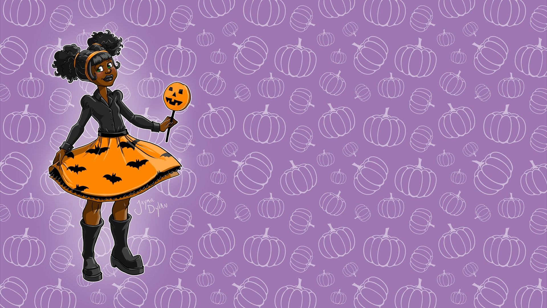 Hallloween Witch cool background